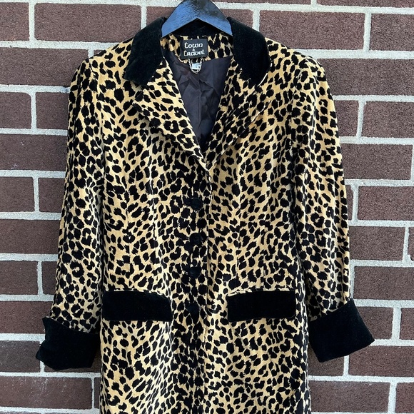 Jackets & Blazers - Vintage Velvet, Leopard, Print Blazer Jacket